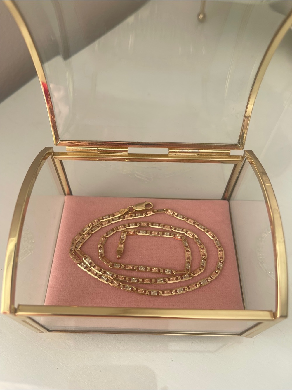 Gold 14k Tritone Starburst Link Chain